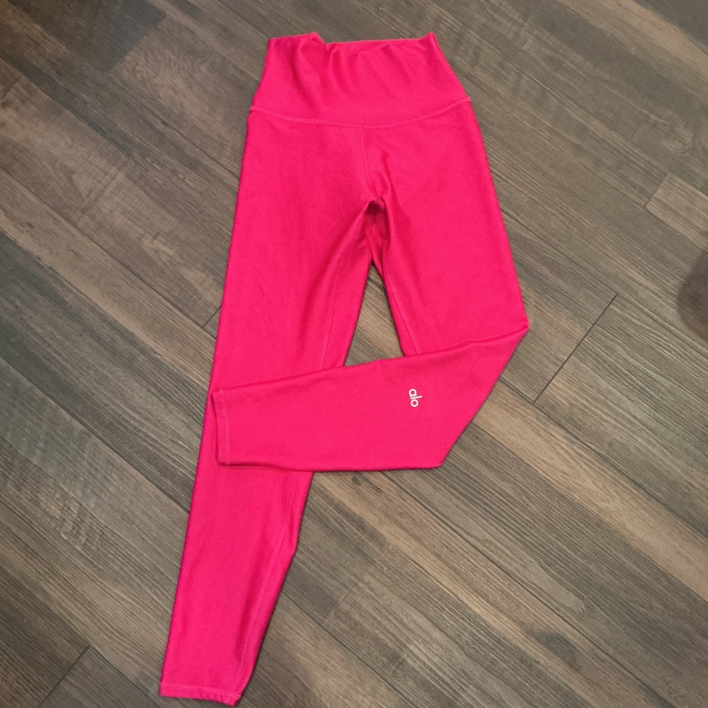 Alo Yoga Airlift High-Waist Leggings Pink Neon Compression XXS Activewear Pants